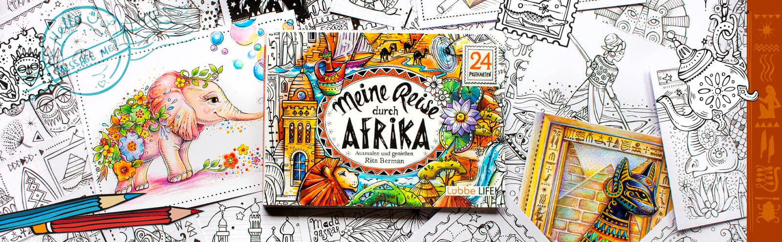 africa postcard set