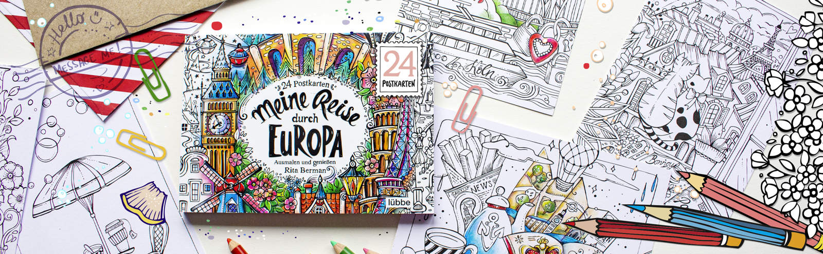 europe postcard set