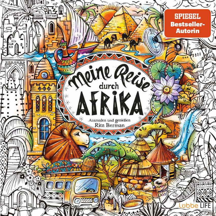 my journey through africa coloring book cover