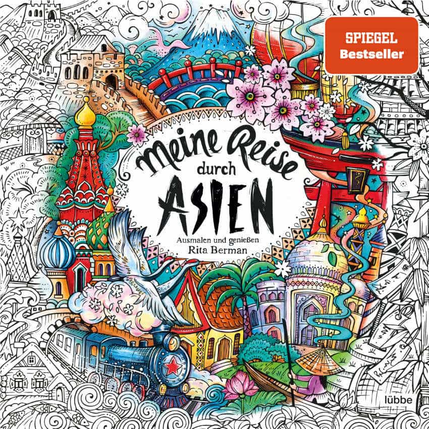 my journey through asia coloring book cover