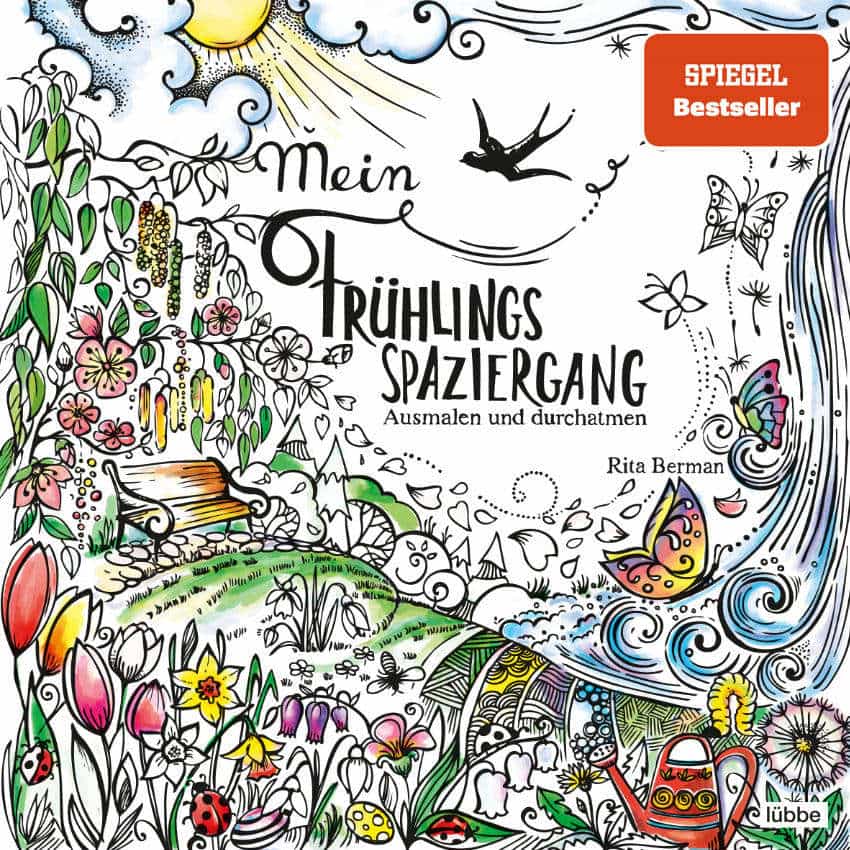 my spring walk coloring book cover